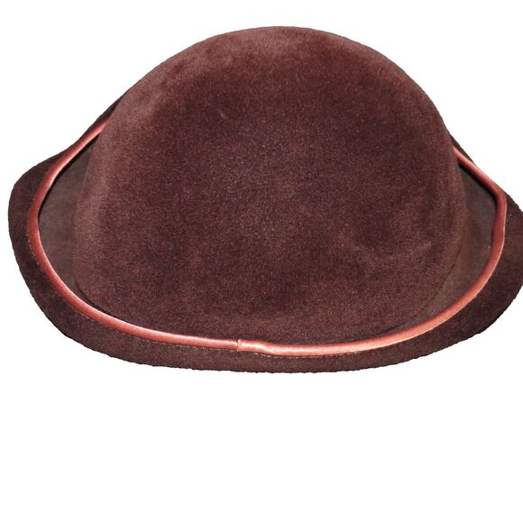 Vintage Lewees Philadelphia Merrimac Velour Regale Brown Bowler Hat